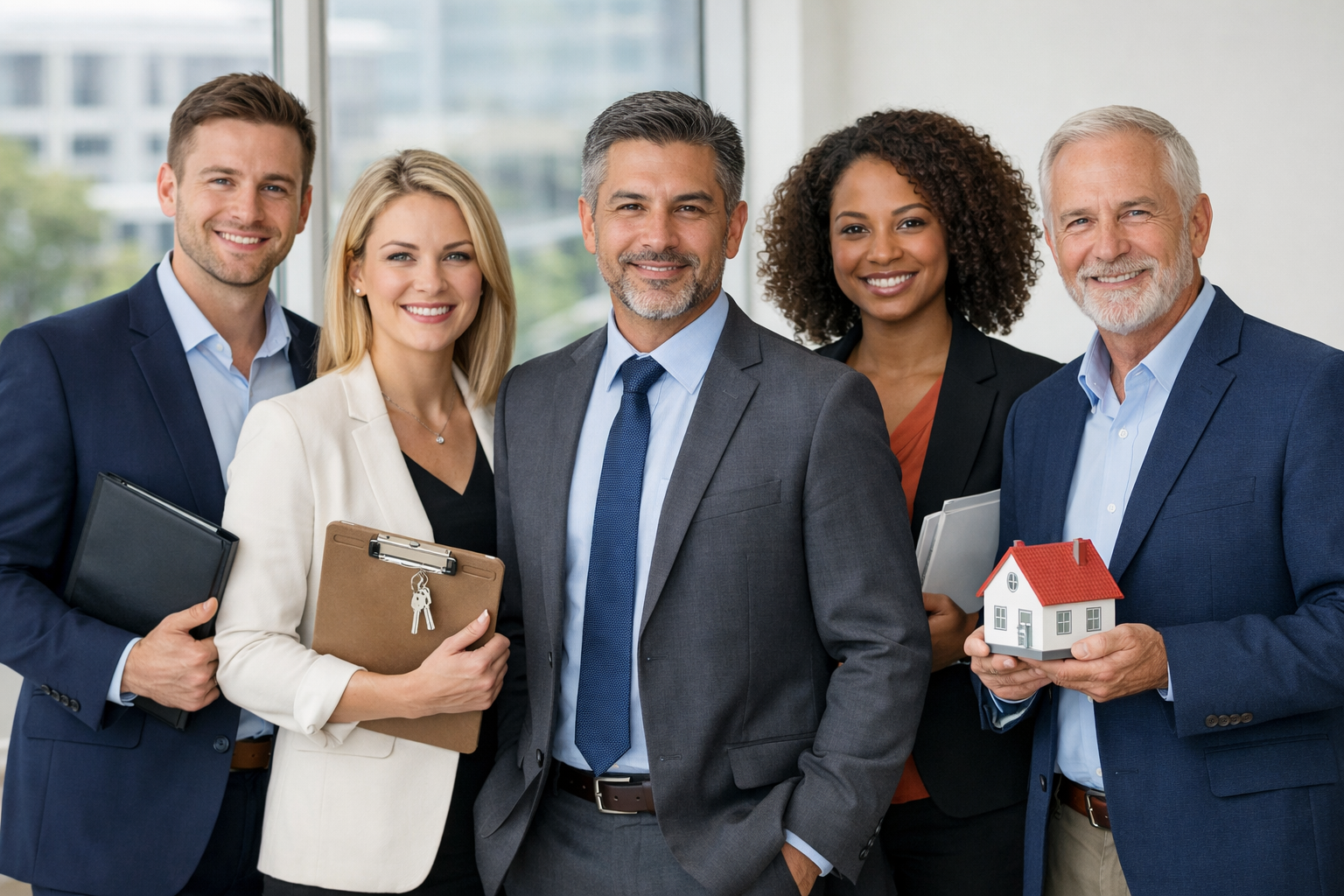 Agent reviewing property options